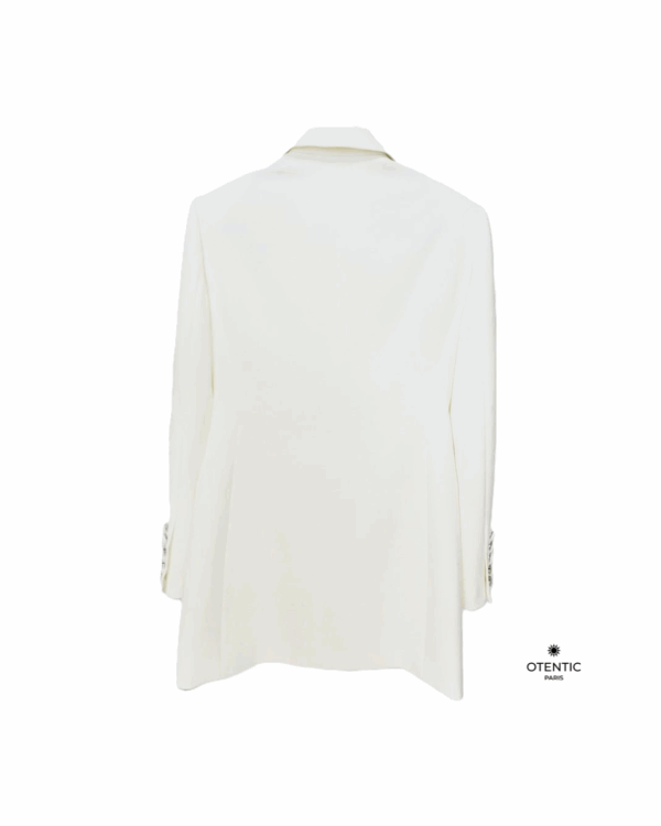 Blanc imbibé perle et diamants blanc dos