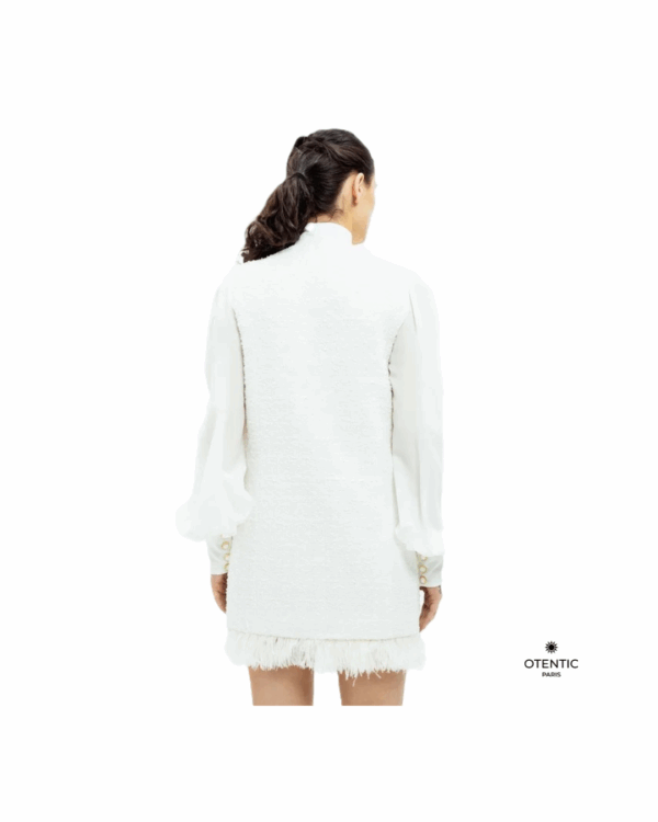 Robe-blouse blanche dos
