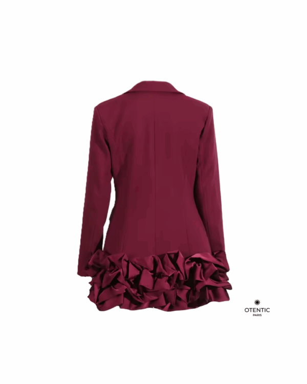 Robe-Blazer "Contrast Couture" rouge dos