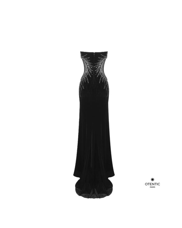 Robe Noire Cristallisée dos