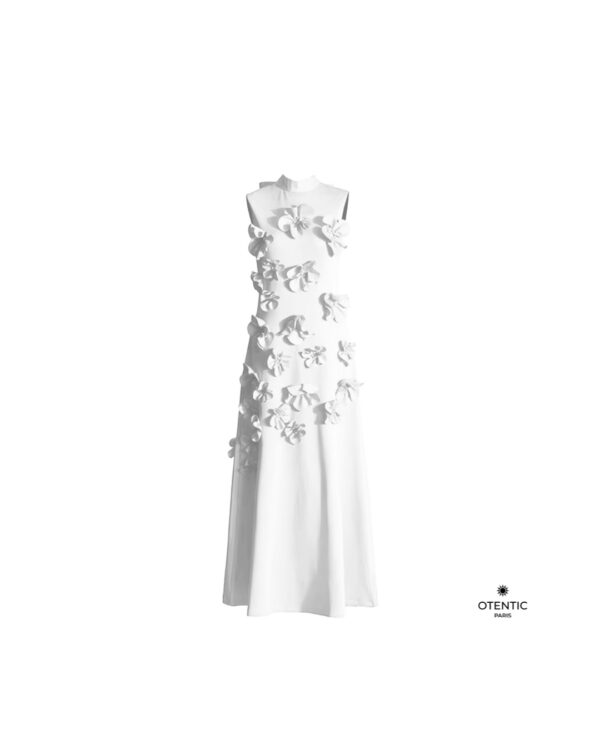 Longue Robe à Fleurs blanche