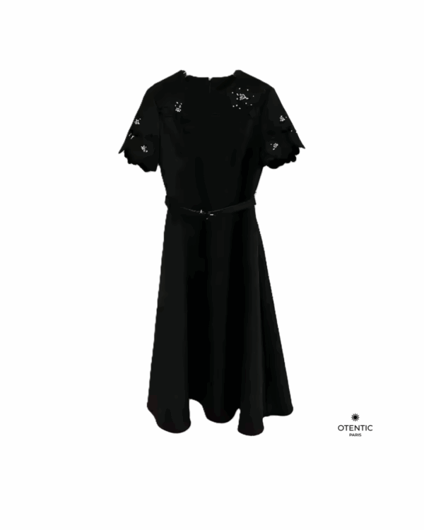 Robe "Éclat Floral" noire